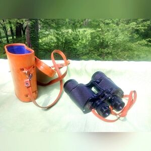 Vintage SPI Binochulars Optex 7x50 Achromatic Lens Field 7.1 NO. 58062 W Case